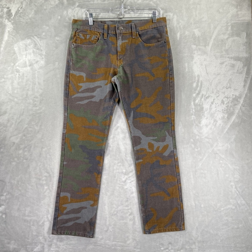 Levi's 511 Pants men's 32x29 Camo Print Corduroy Slim Fit 5-Pocket Chino Stretch